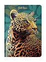 Книга для записей А5 128л кл. "ДИКИЕ КОШКИ. ЛЕОПАРД" 7БЦ, выб.лак, скругл.углы