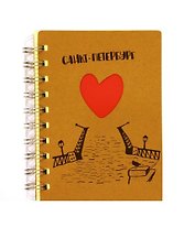 Записная книжка А6 96л лин. СПб "Мосты" спираль