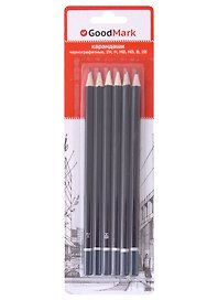 Карандаши чернографитные, GoodMark, 6 штук