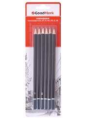 Карандаши GoodMark, чернографитные 6 штук