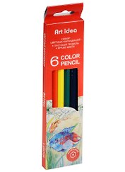 Карандаши цветные Art idea, 6 цветов