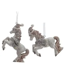 Фигурка декоративная подвесная Лошадка серая, 2 варианта (9х2х8)
