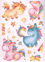 Декоративные наклейки "Единорожки"