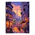 Картина по номерам на картоне 28,5*38 см "Вечерний город" - 0