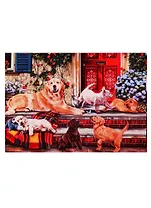 Набор для творчества, Рыжий Кот, Алмазная мозаика Семья Лабрадоров (класс.) 30х40см, с подр., с полн. заполн. (34цв.) ST984