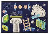 Альбом для рисования «New art» BG А4, 40 листов, скрепка, в ассортименте - 1