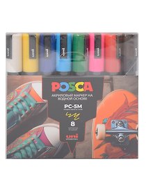 Маркеры акриловые 08цв "POSCA. Standard" 1,8-2,5мм, UNI