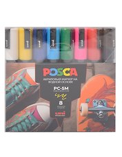 Маркеры акриловые 08цв "POSCA. Standard" 1,8-2,5мм, UNI