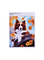 Кпн-187 Картина по номерам Осенний пес (ПочСебяХуд) (40х50 см) (коробка) (LORI)