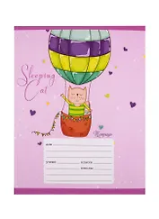 Тетрадь в клетку Unnika, "Путешествие кота", 12 листов, в ассортименте