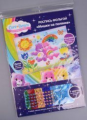 Набор для творчества TM Care Bears Роспись фольгой Мишки на полянке 25*18см 32419