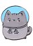 Значок Pin Joy Котик-космонавт (металл) - 0