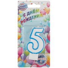 Свеча для торта цифра 5 (7 см)