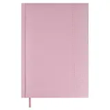 Ежедневник дат. 2026г. А6+ 176л "Наппа" розовый, кожзам, тв.переплет, обл.поролон, блинт.тиснение, офсет, справ.мат-лы, ляссе, инд.уп