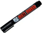 Маркер перманентный Crown, Multi Marker, черный 1-2 мм