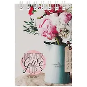 Блокнот А7 40л кл. "Floral" гребень, ассорти