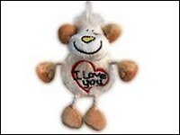 Мягкая игрушка Овечка на подвеске с надписью I Love You (10 см) (GS8542)
