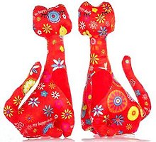 Игрушка мягкая, ПУФФИ, Кошки 32см