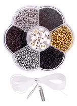 Набор бисера для рукоделия (черный микс)