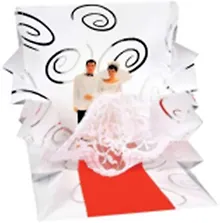 3D открытка Жених и невеста (Bride and Groom) (мини) (TR110)