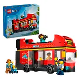 60407 Конструктор детский LEGO City Красный двухэтажный экскурсионный автобус, 384 деталей, возраст 7+