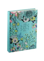 Ежедневник недат. А5 112л "Цветы. Бирюзовые сны" 7БЦ, поролон, мат.ламинация, выб.лак, блестки, ляссе, Listoff