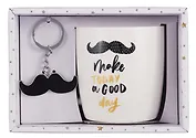 Подарочный набор Кружка и брелок-усы Make today a Good day (коробка) (керамика) (12-topsun-202409-01)
