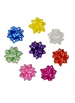 Бант декоративный d7,5 однотонный, липучка, ассорти