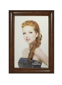 Фоторамка пластик 10*15 "Темное дерево", гладкая
