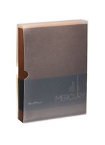 Ежедневник недат. А5 136л "MERCURY" коричневый, иск.кожа, тонир.блок, оранж.обрез, ляссе с мет.шильдом, Bruno Visconti
