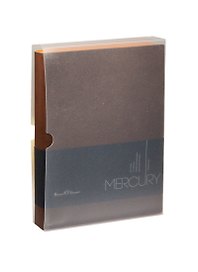 Ежедневник недат. А5 136л "MERCURY" коричневый, иск.кожа, тонир.блок, оранж.обрез, ляссе с мет.шильдом, Bruno Visconti