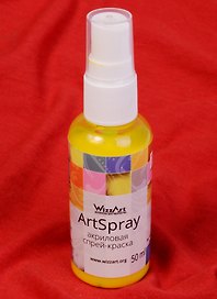 ArtSpray Акриловая спрей-краска Желтый Лимон (ST17) (флакон) (50мл) (WizzArt)
