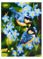 Набор для творчества. Алмазная мозаика "Синички", 30х40 см