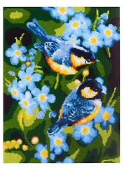 Набор для творчества. Алмазная мозаика "Синички", 30х40 см