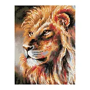 Алмазная мозаика ТРИ СОВЫ "Царь зверей", 30*40см, холст на деревянном подрамнике