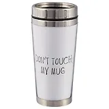 Термостакан Don’t touch my mug (белый) (пластик) (400мл)