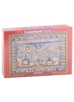 Пазл Карта мира, 1639,  2000 деталей Castor Land C-200733