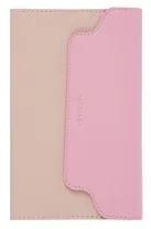 Ежедневник недат. А6+ 120л "Плезир" беж. и розовый, кожзам, тв.переплет, тисн.фольгой, закругл.углы, офсет, справ.мат-лы, ляссе, инд.уп