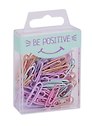 Скрепки 25мм 70шт "Be positive" винил, пастельн., круглые, пласт.подвес