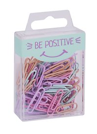 Скрепки винил круглые, Be positive, 25 мм, 70 штук, пастельные