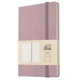 Книга для записей А5 96л кл. "Joy Book. Ежевичное суфле" иск.кожа, тонир.блок, скругл.углы, ляссе, резинка, карман на задн.форзаце