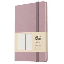 Книга для записей А5 96л кл. "Joy Book. Ежевичное суфле" иск.кожа, тонир.блок, скругл.углы, ляссе, резинка, карман на задн.форзаце