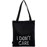 Сумка-шоппер I dont care черная, текстиль 40см.*32см.