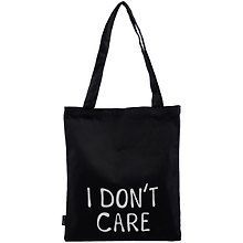 Сумка-шоппер I dont care черная, текстиль 40см.*32см.