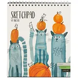 Скетчбук «Коты», 3 вида бумаги, 48 листов, 19.5 х 16.8 см