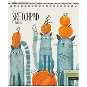 Скетчбук «Коты», 3 вида бумаги, 48 листов, 19.5 х 16.8 см