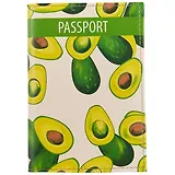 Обложка для паспорта Авокадо (кожа) (ПВХ бокс) (ОК2017-10)