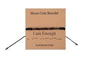 Браслет Морзе I am Enough (12-202509-BR-ZJ9602)