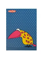 Блокнот А7 40л кл. "Floral Pets" карт.обл., мат.лам., выб.лак, блок офсет, сшивка, ассорти, MARKER ARTE