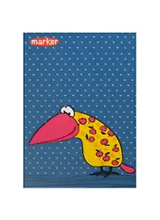 Блокнот А7 40л кл. "Floral Pets" карт.обл., мат.лам., выб.лак, блок офсет, сшивка, ассорти, MARKER ARTE